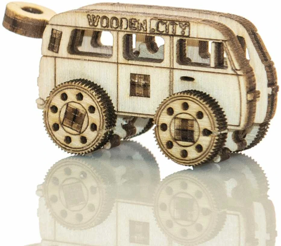 Dėlionė WOODEN CITY 3D Medinis Puzzle Modelis Senoviniai Automobiliai ir Motociklas
