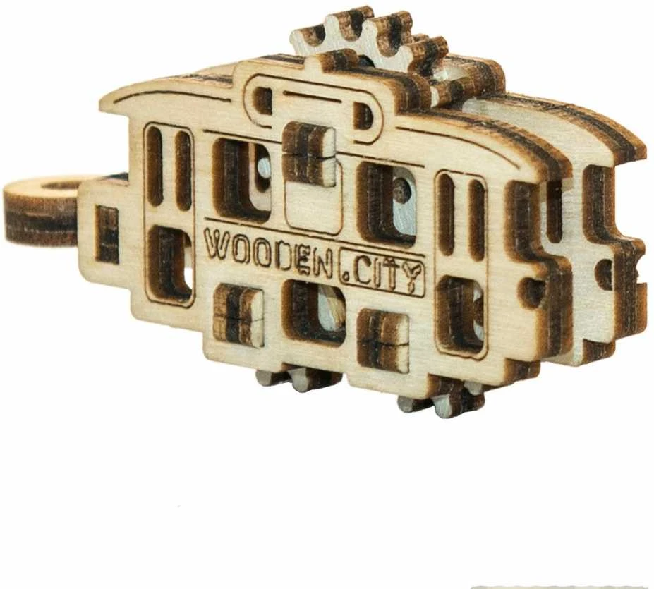 WOODEN CITY 3D Mediniai Dėlionė Transportas