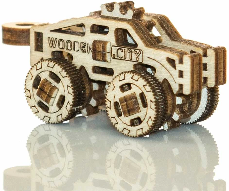 Dėlionė WOODEN CITY 3D medinis puzzle – sunkvežimiai