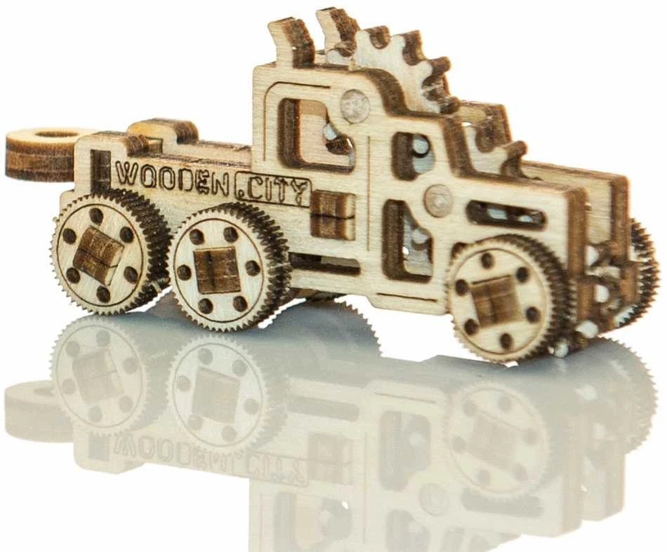Dėlionė WOODEN CITY 3D medinis puzzle – sunkvežimiai