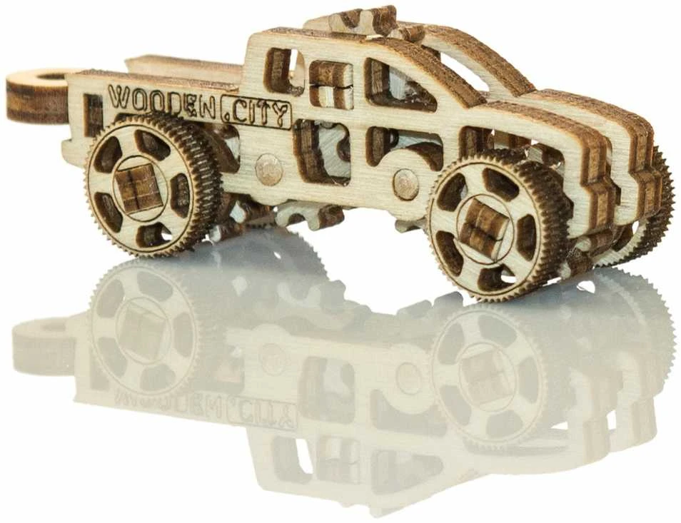 Dėlionė WOODEN CITY 3D medinis puzzle – sunkvežimiai