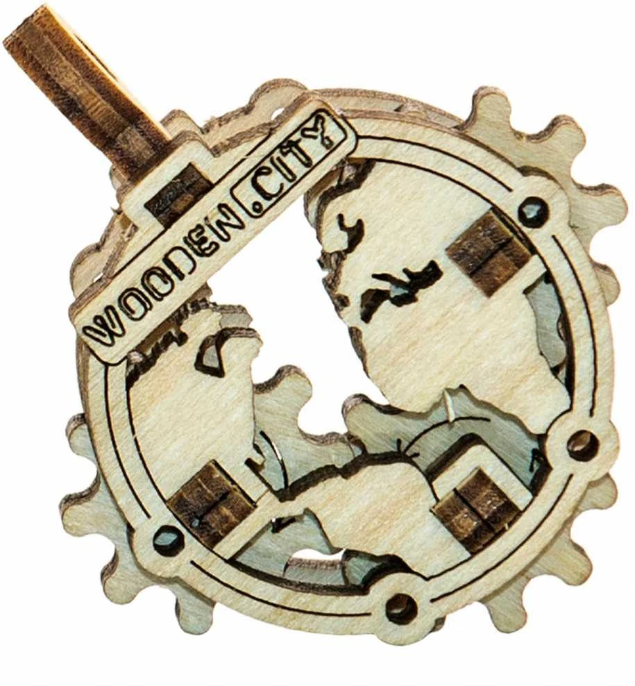 WOODEN CITY 3D Mediniai Dėlionės Kontinentai Nuo 14 Metų