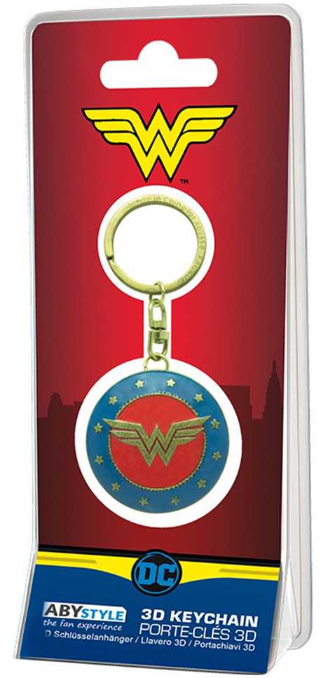 Abysse Corp DC COMICS 3D raktų pakabukas – „Wonder Woman“ skydas