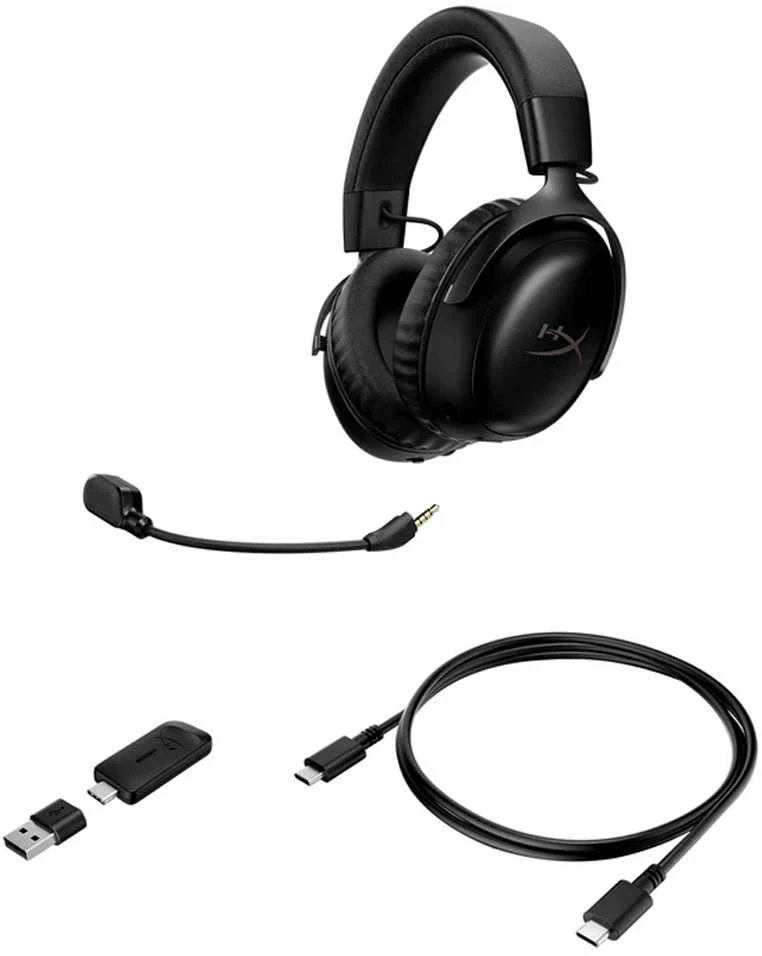 HyperX Cloud III S Belaidės Juodas (Juodos) Belaidės Žaidimų Ausinės
