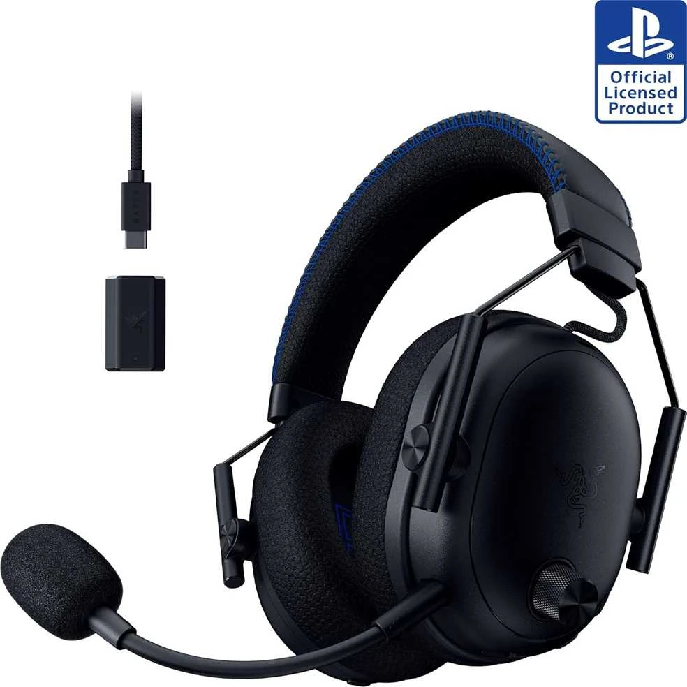 Razer BlackShark V3 Pro su mikrofonu ir PlayStation adapteriu