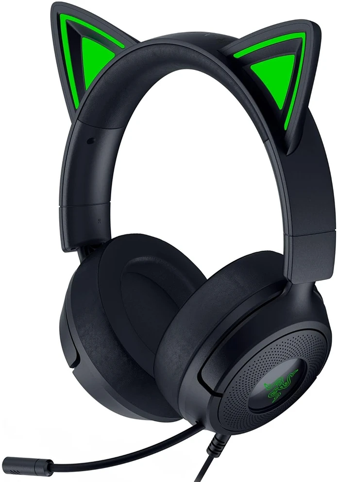 Razer Ausinės Žaidimams | Kraken Kitty V3 X | su laidu | Over-Ear | Mikrofonas | Juodas