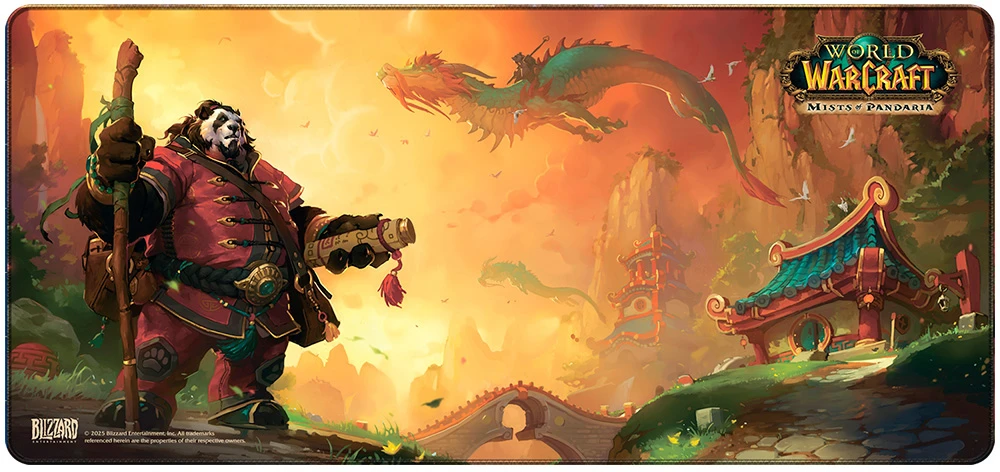 Blizzard World of WarCraft - Pandaren With Lanters - Pelės kilimėlis