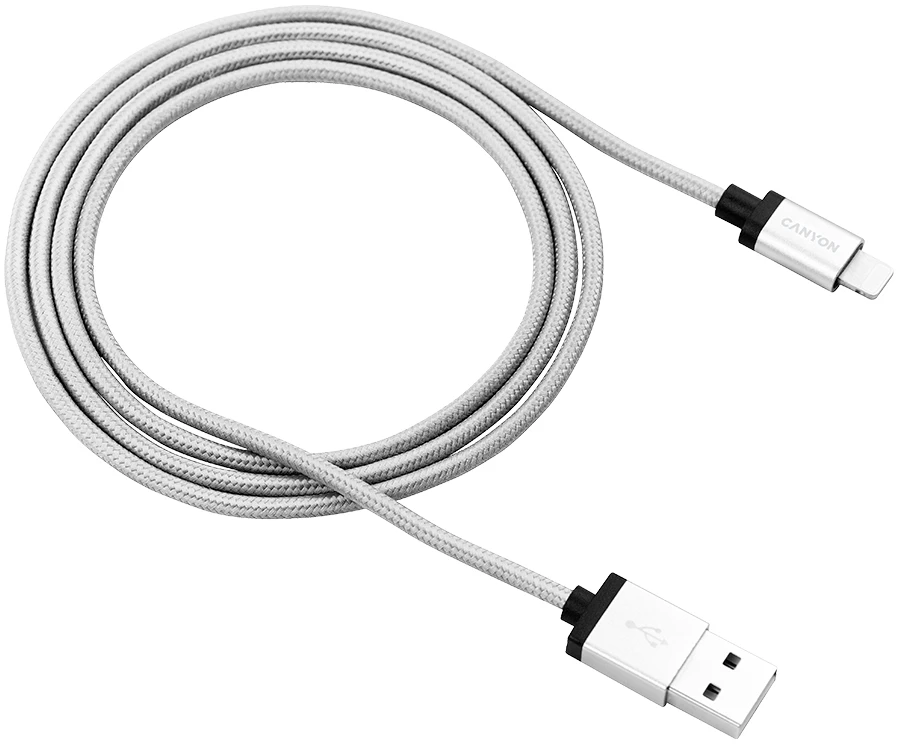 Apple CANYON kabelis MFI-3 Lightning 12W 1m Pilkas