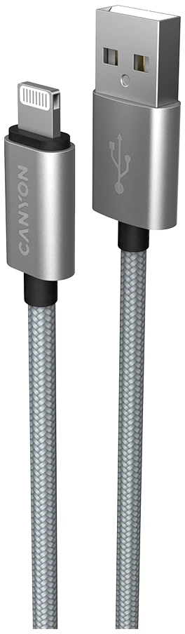 Apple CANYON kabelis MFI-3 Lightning 12W 1m Pilkas