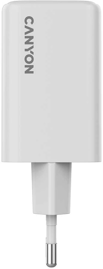 CANYON įkroviklis CU65ACC GaN 65W 2xPD 1xQC EU Baltas