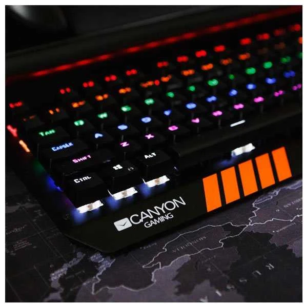 Mechaninė klaviatūra žaidimams Canyon Hazard GK-6, Mėlyna Switch, LED, US išdėstymas