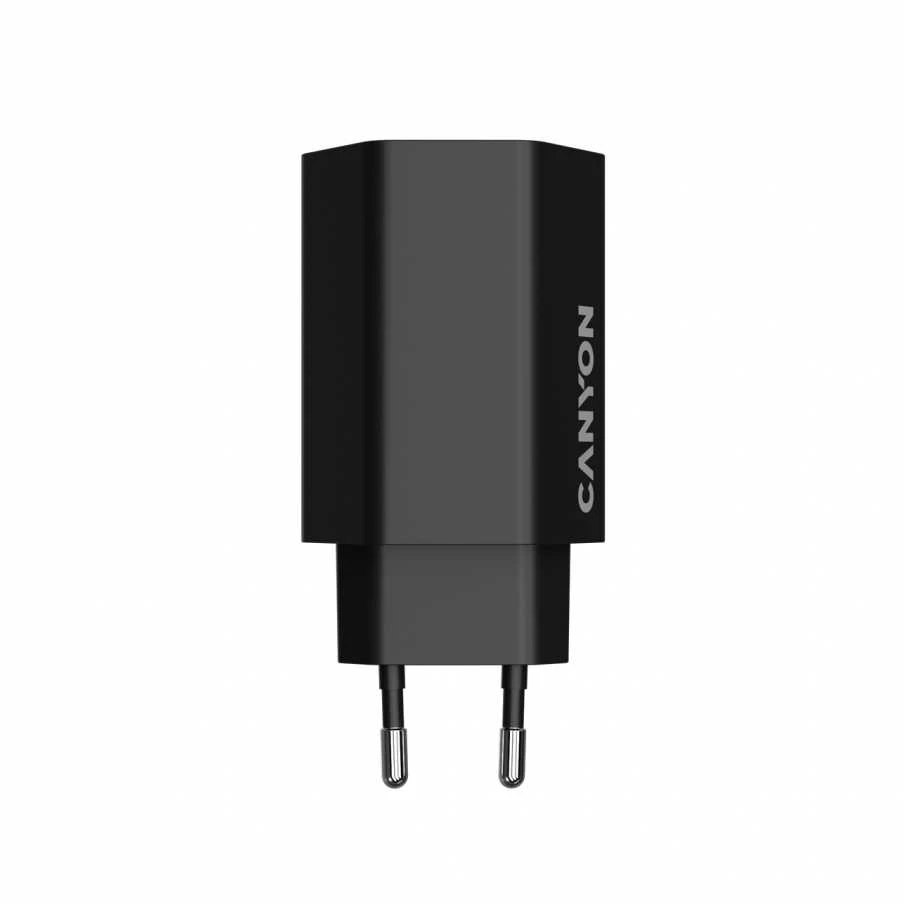 CANYON įkroviklis HEXAGON 65 GaN 65W 2xPD 1xQC EU Juodas