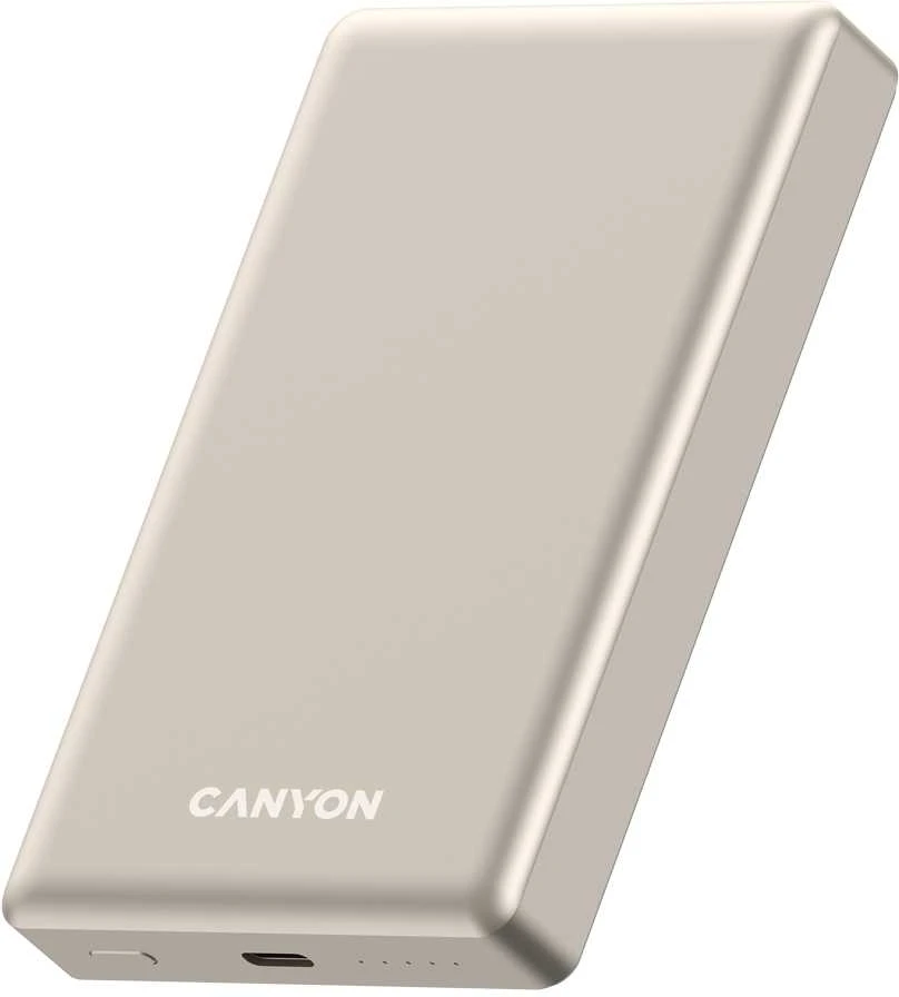 Canyon OnPower 510 slim MagSafe 10000 mAh PD 20W smėlio spalva
