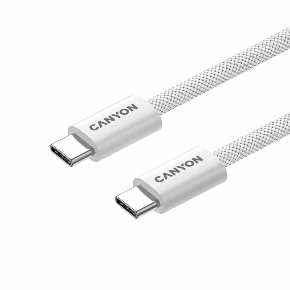 CANYON kabelis OnWire 60MG C-C 60W magnetinis pintas 1m Baltas