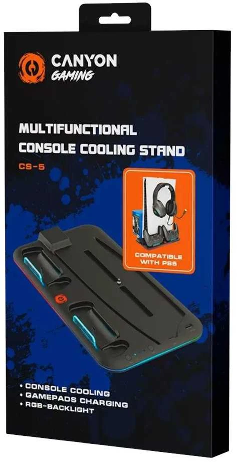 CANYON šaldymo stovas CS-5 RGB PS5 Charge Juodas