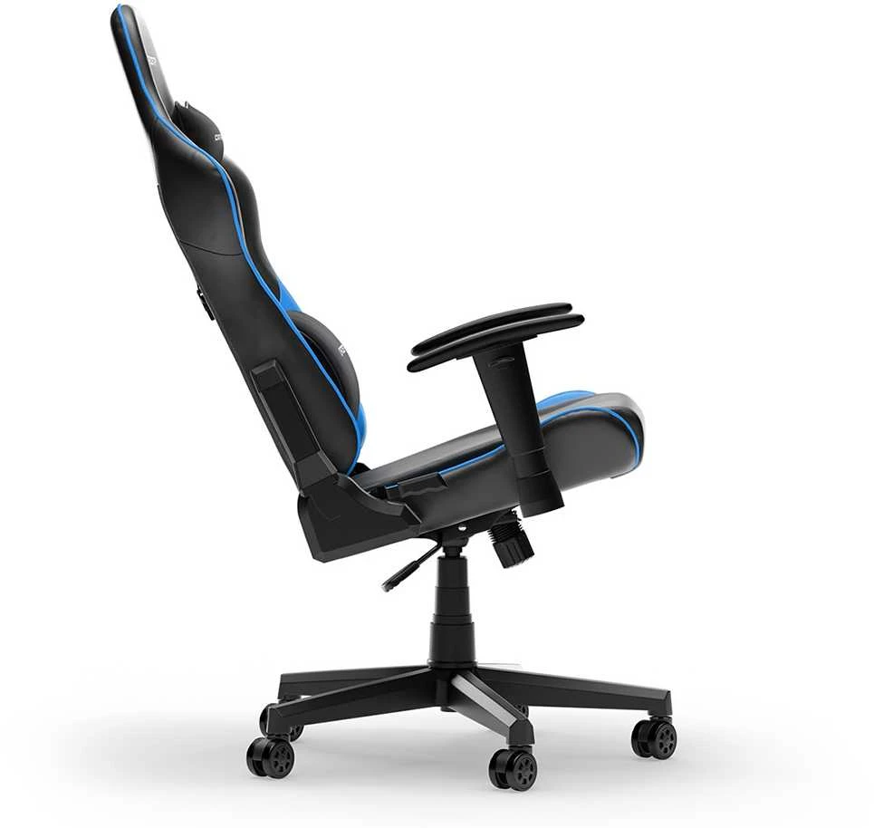 DXRACER Prince Series L juoda - mėlyna dirbtinės PVC odos ergonominė kėdė (F24-LTC-NB)