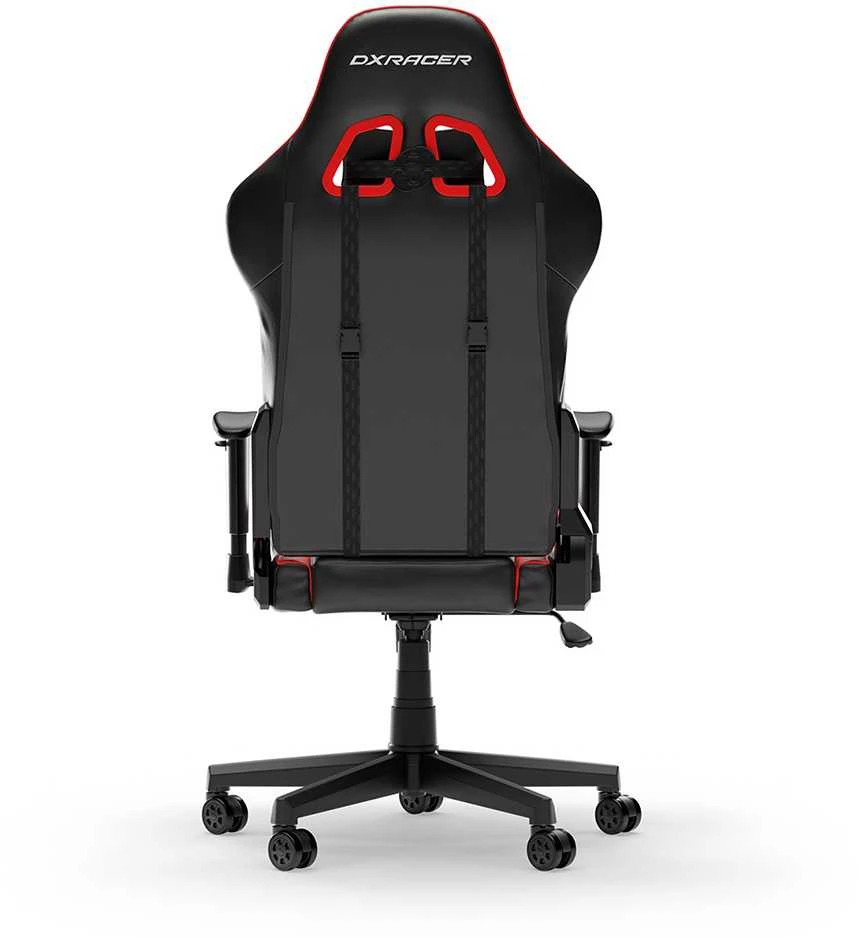 DXRACER Prince Series L juoda - raudona dirbtinės PVC odos ergonominė kėdė (F24-LTC-NR)