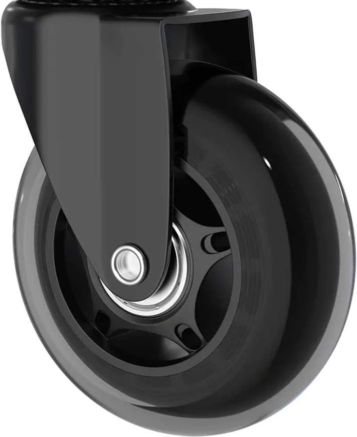 DXRACER Rollerblade 3" guminiai ratukai kėdėms (juodi) (5 vnt.)