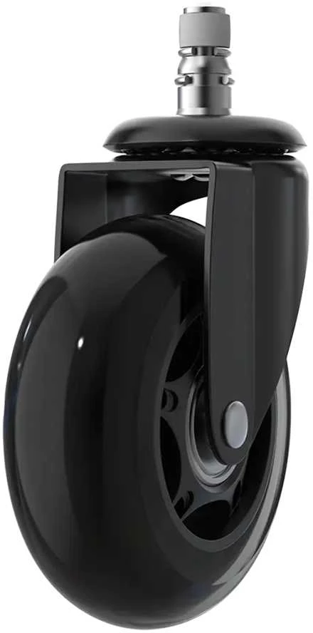 DXRACER Rollerblade 3" guminiai ratukai kėdėms (juodi) (5 vnt.)