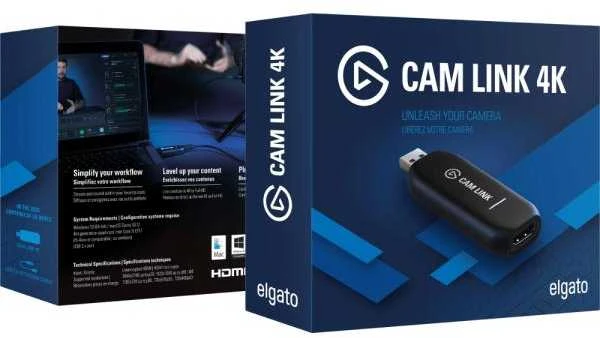 Elgato Cam Link 4K, DSL fotoaparato arba veiksmo kameros prijungimo kaip internetinė kamera adapteris