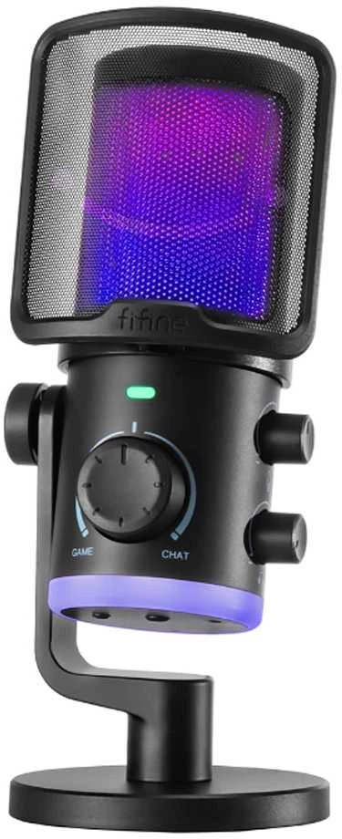 Fifine Technology FIFINE AmpliGame AM6 RGB Juodas (Juodas) Kondensatorinis Mikrofonas