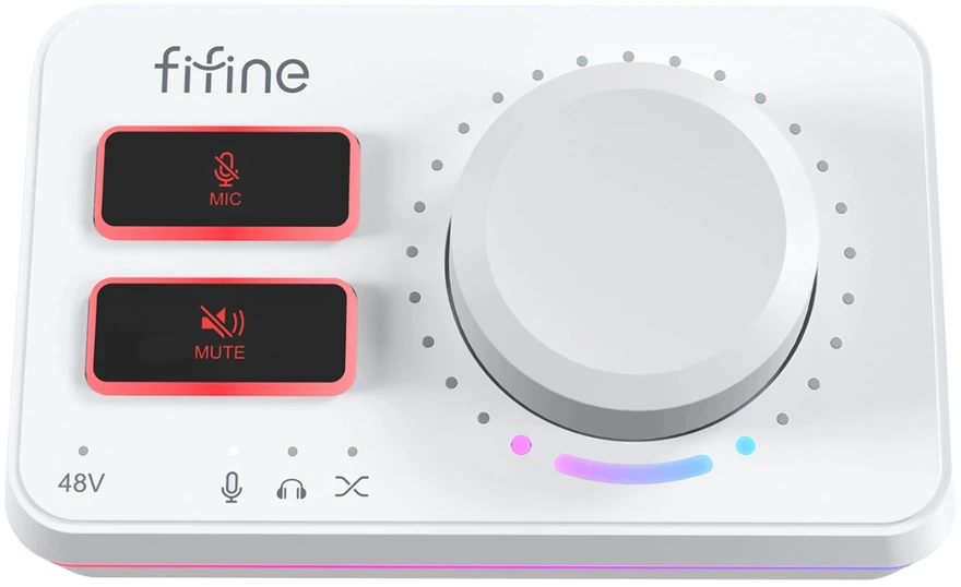 FIFINE AmpliGame SC9W Audio mikšerinis pultas | Baltas
