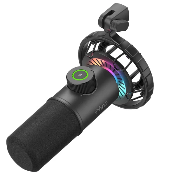 FIFINE K658 kardioidinis laidinis mikrofonas su RGB | USB