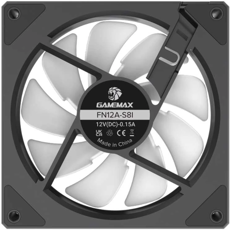 Gamemax Case Fan | FN12A-S8I | Juodas