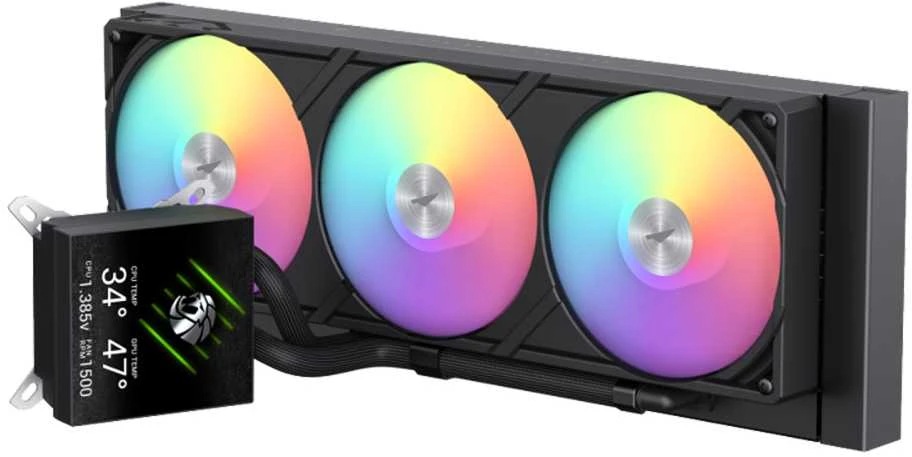 Gamemax CPU Liquid Cooler | GLACIER 360 LCD BK | Juodas