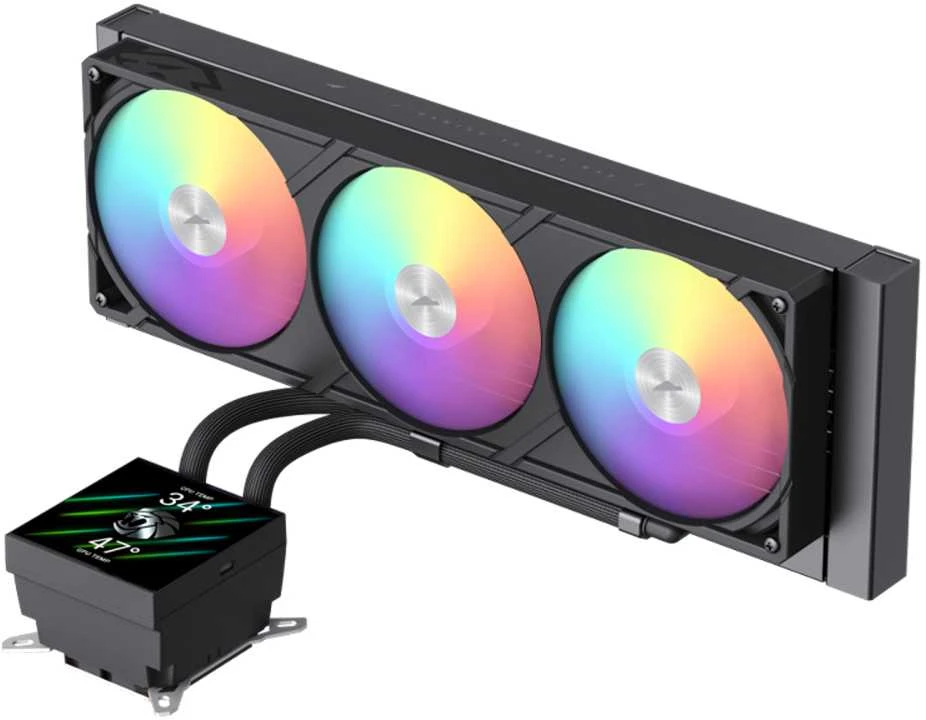 Gamemax CPU Liquid Cooler | GLACIER 360 LCD BK | Juodas