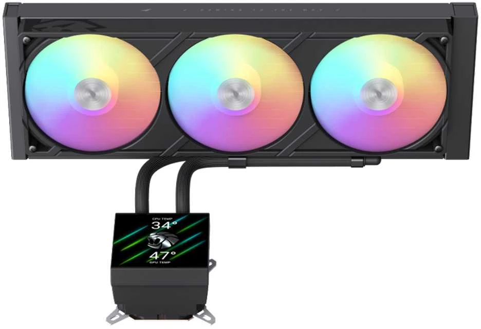 Gamemax CPU Liquid Cooler | GLACIER 360 LCD BK | Juodas