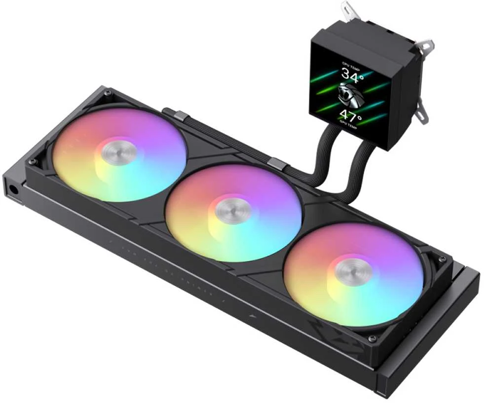Gamemax CPU Liquid Cooler | GLACIER 360 LCD BK | Juodas
