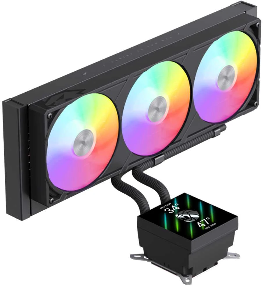 Gamemax CPU Liquid Cooler | GLACIER 360 LCD BK | Juodas