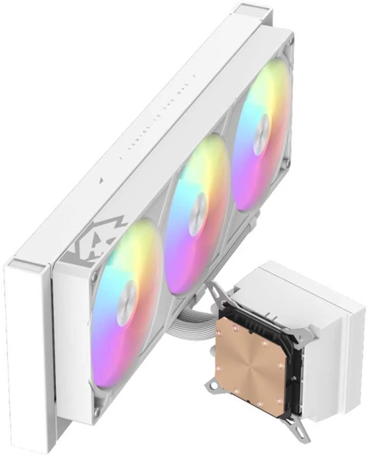 Gamemax CPU Liquid Cooler | GLACIER 360 LCD WH | Baltas