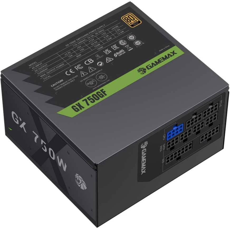 Gamemax maitinimo blokas | GX 750GF | 750 W | Auksinis | Pilnai modulinis
