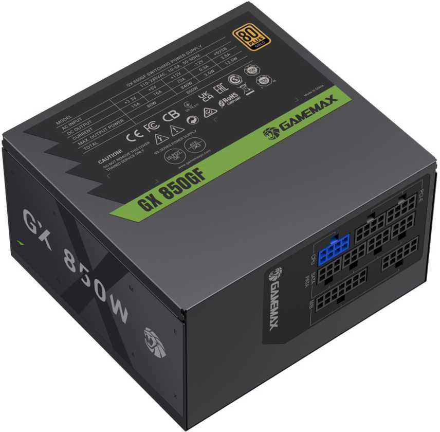 „Gamemax“ maitinimo blokas | GX 850GF | 850 W | Auksinis | Pilnai modulinis