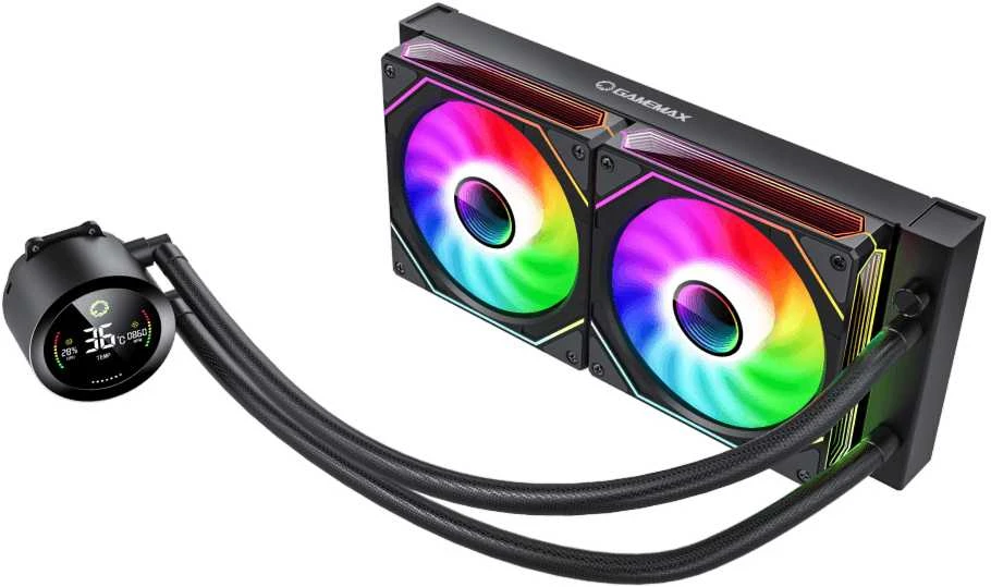 Gamemax CPU Liquid Cooler | ICEBURG 240 DIGITAL BK | Juodas