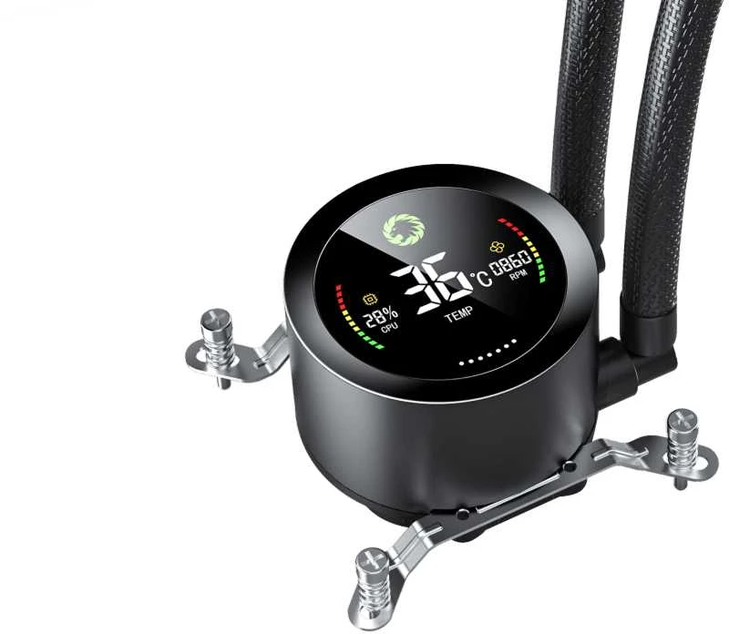 Gamemax CPU Liquid Cooler | ICEBURG 240 DIGITAL BK | Juodas