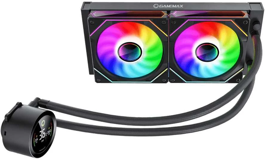 Gamemax CPU Liquid Cooler | ICEBURG 240 DIGITAL BK | Juodas