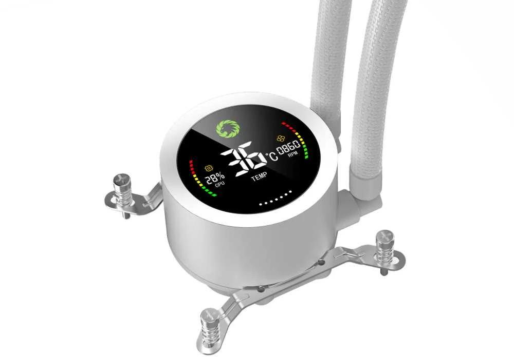 Gamemax CPU Liquid Cooler | ICEBURG 240 DIGITAL WH | Baltas
