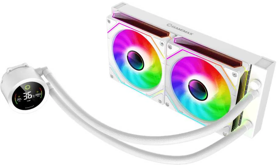 Gamemax CPU Liquid Cooler | ICEBURG 240 DIGITAL WH | Baltas