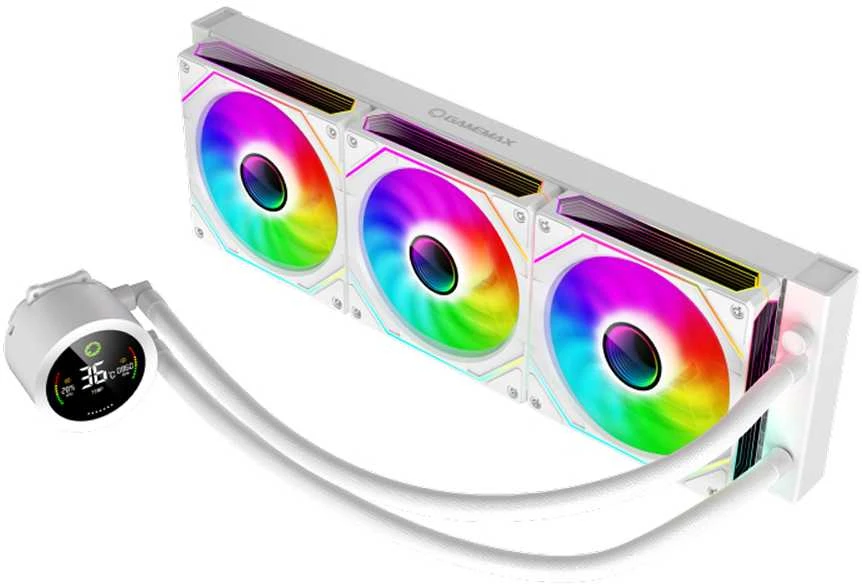 Gamemax CPU Liquid Cooler | ICEBURG 360 DIGITAL WH | Baltas