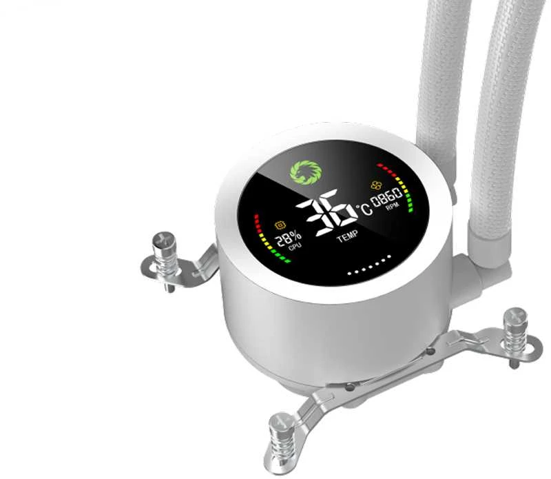 Gamemax CPU Liquid Cooler | ICEBURG 360 DIGITAL WH | Baltas