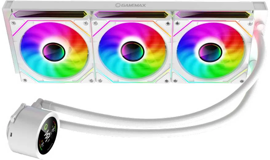 Gamemax CPU Liquid Cooler | ICEBURG 360 DIGITAL WH | Baltas
