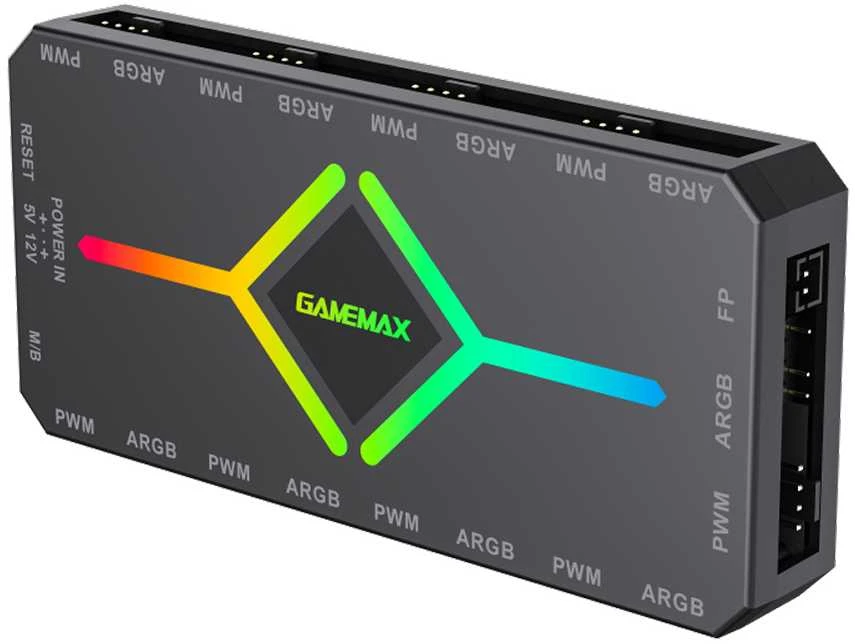 „Gamemax“ | V4.0 ARGB PWM ŠAKOTUVAS BK | Žaidimų korpuso šakotuvas