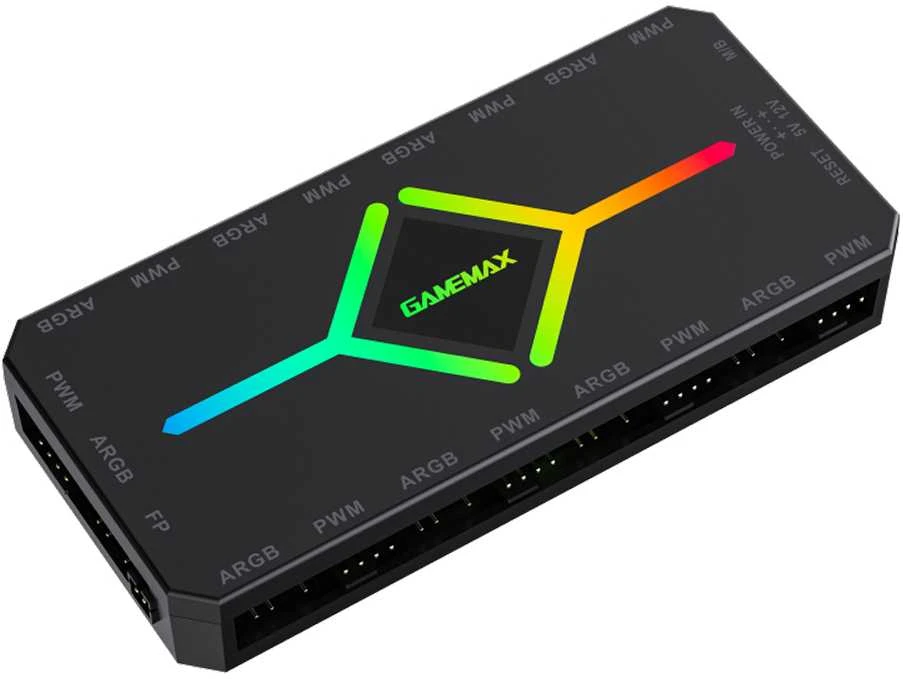 „Gamemax“ | V4.0 ARGB PWM ŠAKOTUVAS BK | Žaidimų korpuso šakotuvas