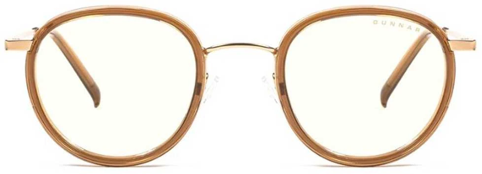 GUNNAR Optiks Atherton kompiuterio akiniai - skaidrūs lęšiai, auksiniai