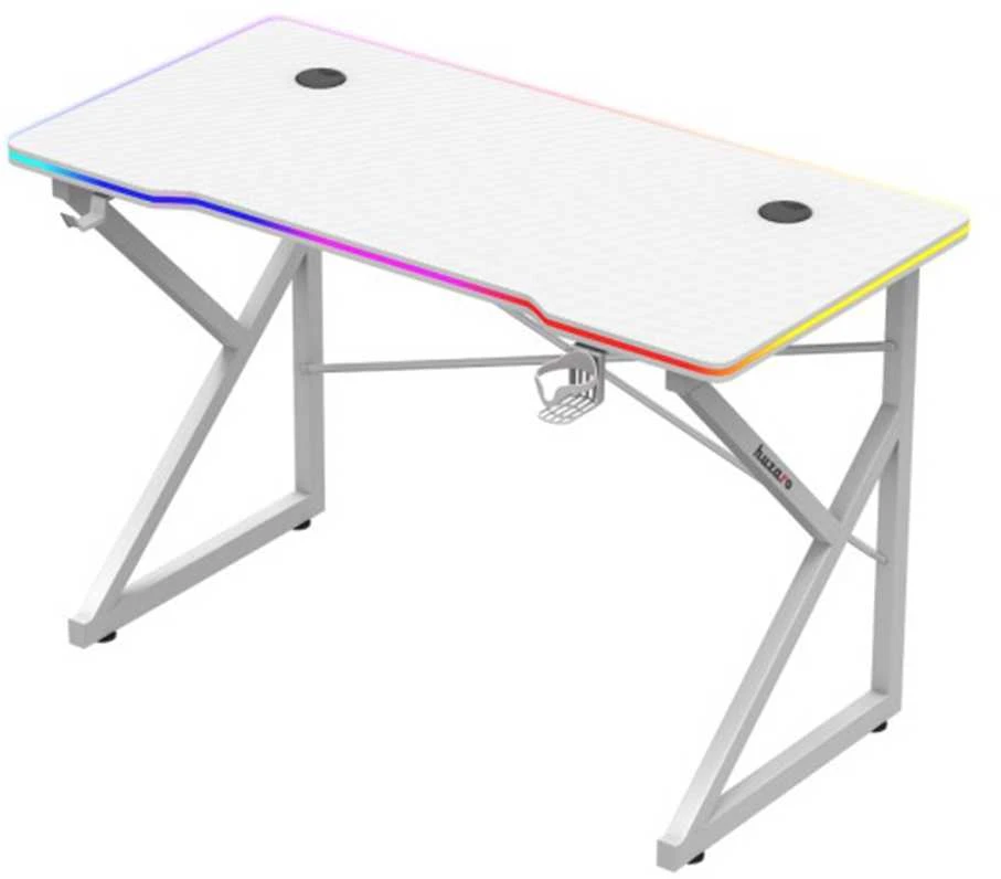 Žaidimų stalas „Huzaro Hero 1.7 RGB Baltas“, baltas