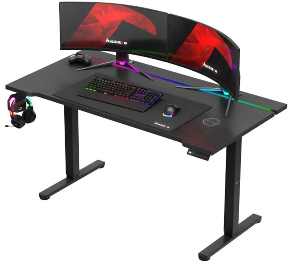 Huzaro Hero 8.7 RGB Electric Gaming Desk – Juodas