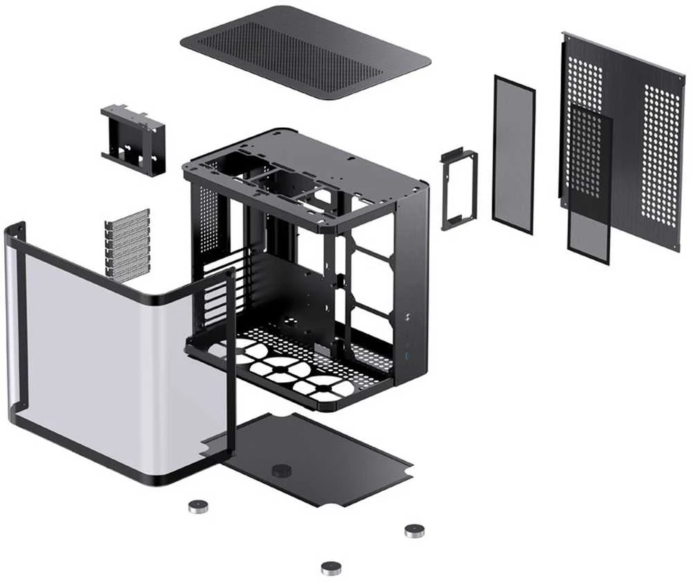 Jonsbo TK-2 2.0 Midi-Tower, Tempered Glass – juodos spalvos